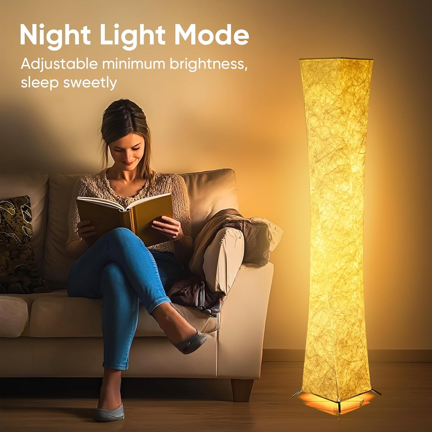 Lámpara de Piso Moderna con Control Remoto y Luz Suave LED 💡 - Imagen 6