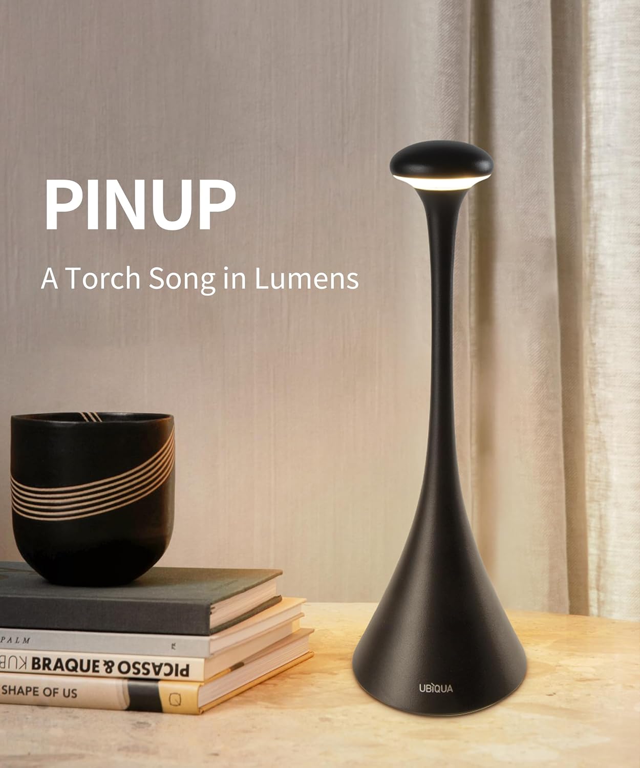 Lámpara de mesa retro recargable con base magnética, 3 tonos y dimmer ✨💡 - Imagen 3