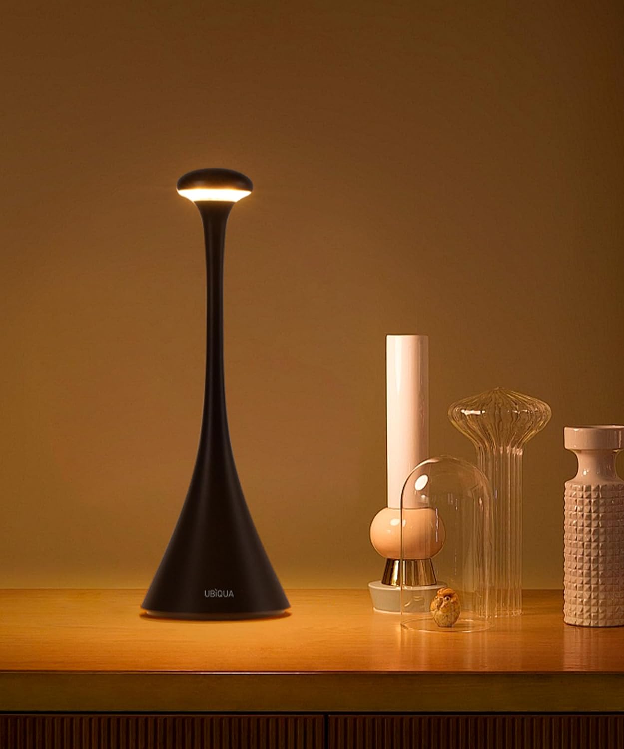 Lámpara de mesa retro recargable con base magnética, 3 tonos y dimmer ✨💡 - Imagen 6