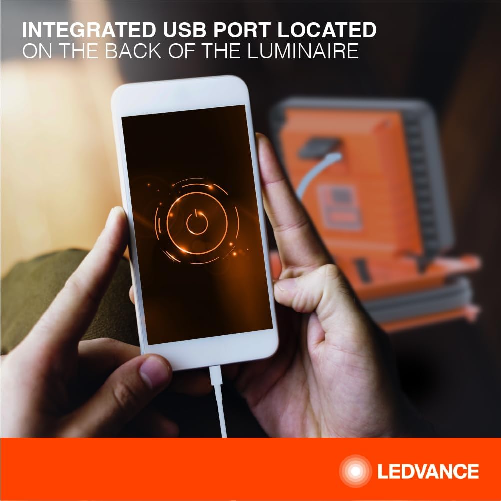 Luz de trabajo LEDVANCE 25W con USB integrado, 2500 lúmenes y soporte ajustable 🔧💡 - Imagen 4