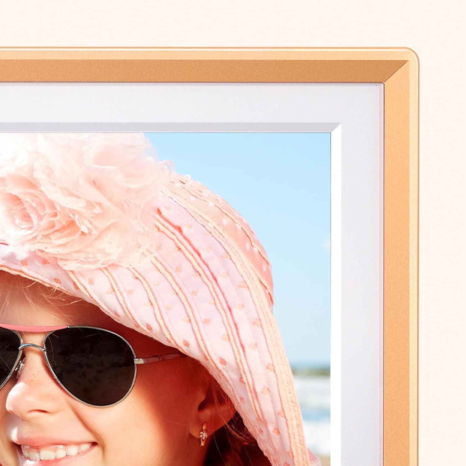 Marco digital WiFi 14 pulgadas pantalla táctil FHD dorado 📸✨ - Imagen 8