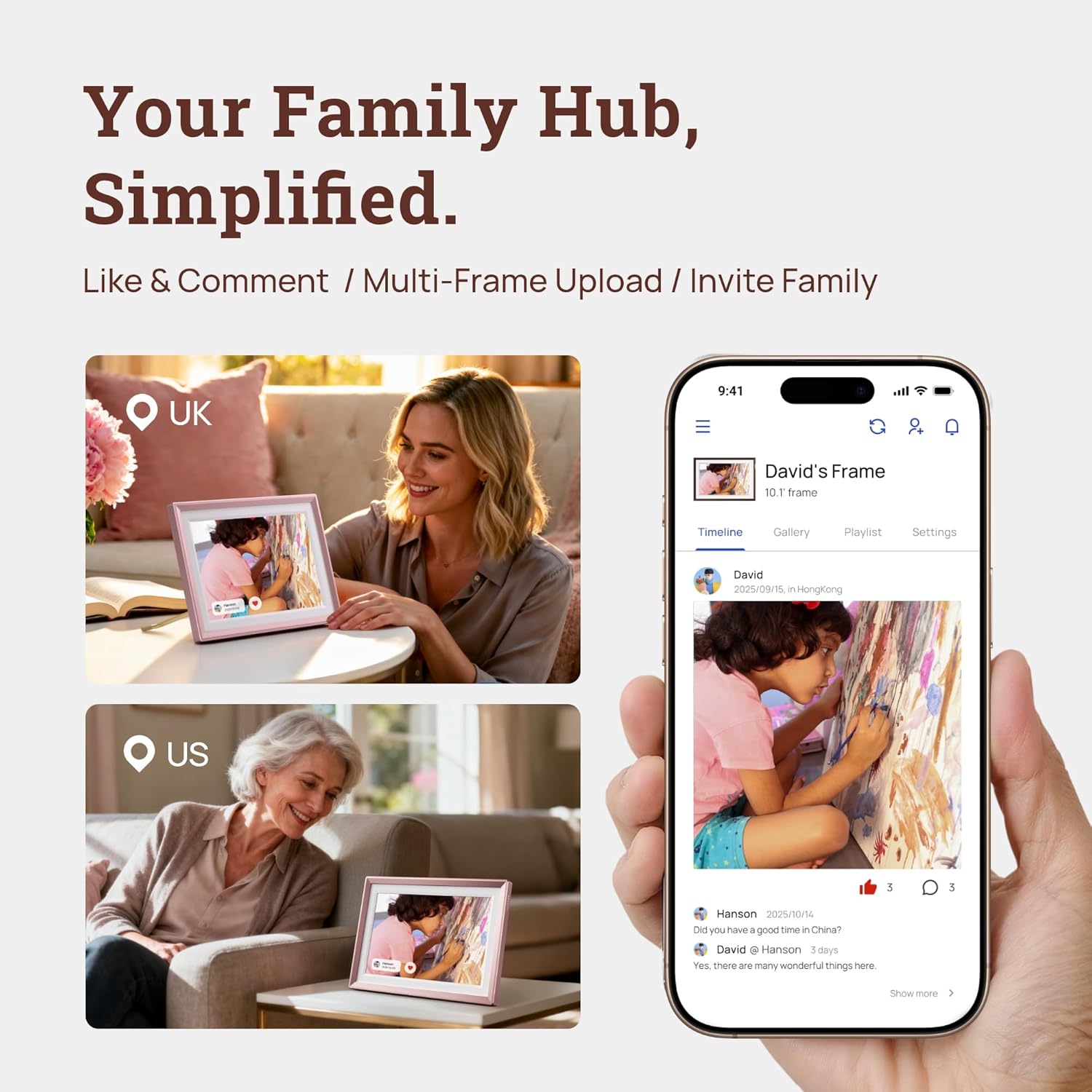 Marco digital WiFi de 25.7 cm con pantalla táctil IPS HD para fotos y videos ✨📸 - Imagen 5