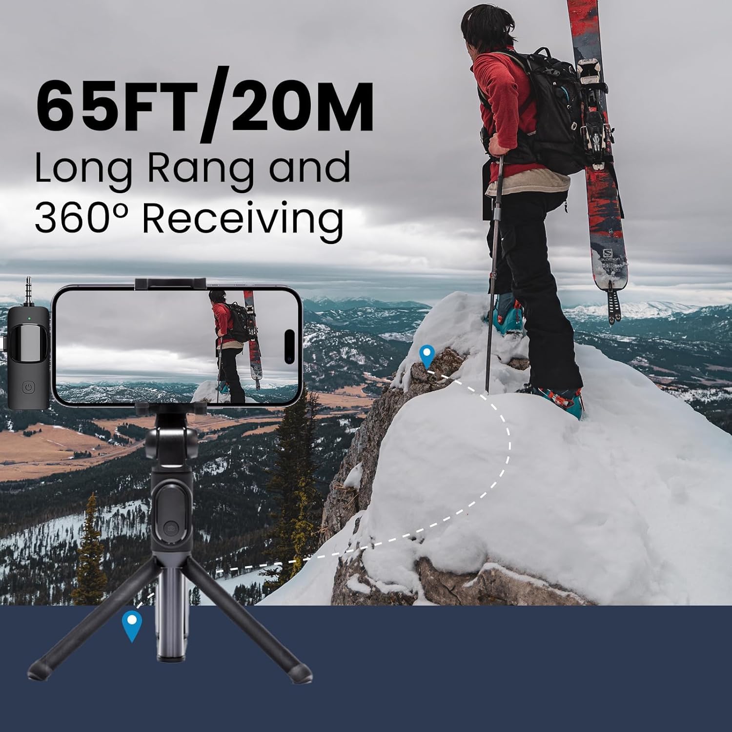 Micrófonos de Solapa Inalámbricos (2 Unidades) para iPhone, Android y Cámaras 🎙️📱🎥 - Imagen 3