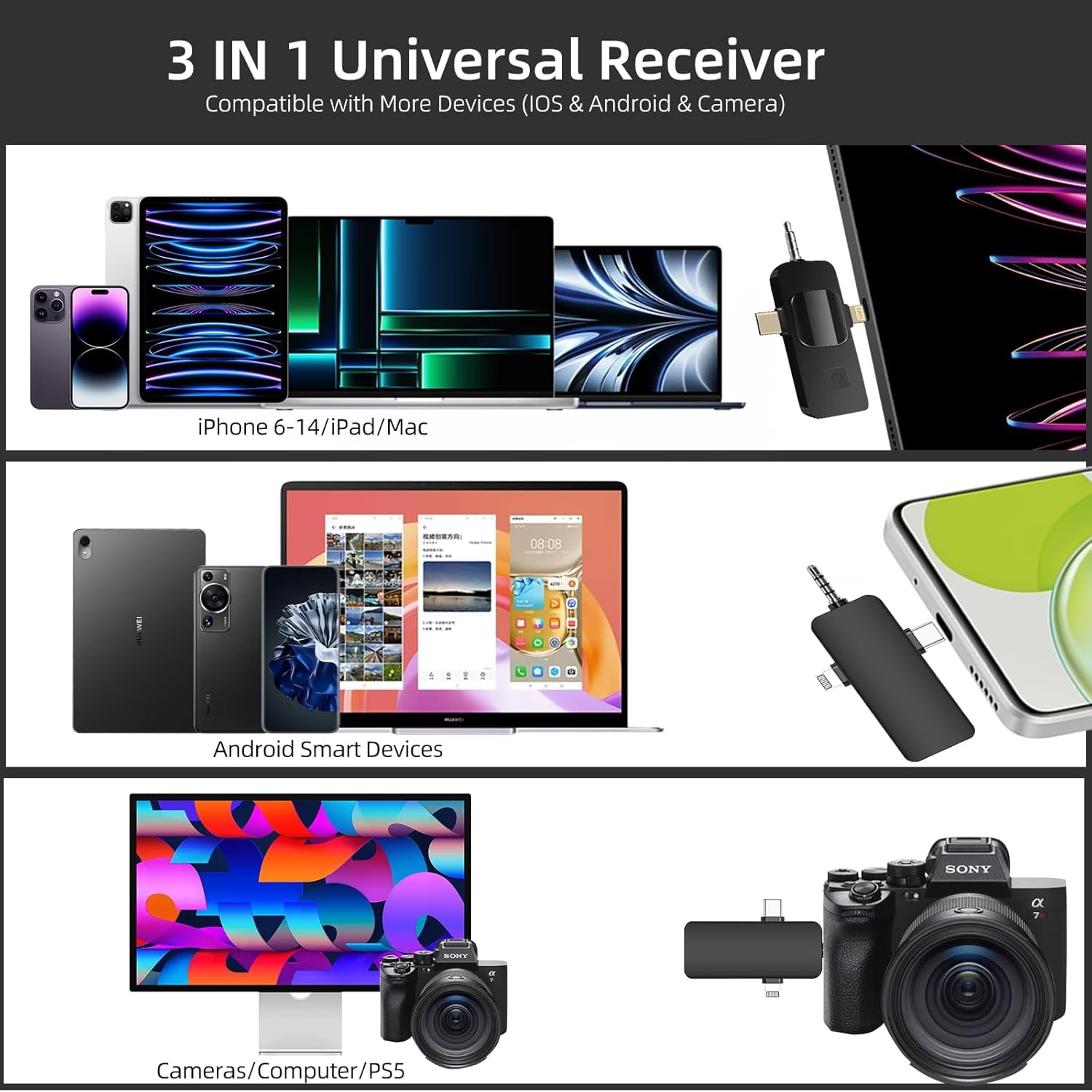 Micrófonos de Solapa Inalámbricos (2 Unidades) para iPhone, Android y Cámaras 🎙️📱🎥 - Imagen 4