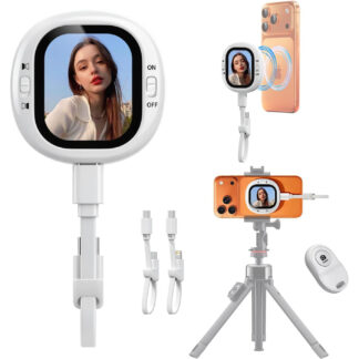 Mini Monitor Magnético para Selfie y Vlog con Pantalla AMOLED HD y Control Remoto para iPhone 📱✨
