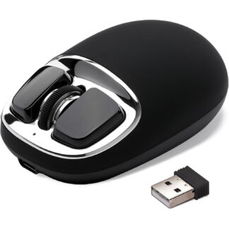 Mouse inalámbrico tri-modo silicona, 4800 DPI, 6 niveles, compacto y ergonómico 🖱️