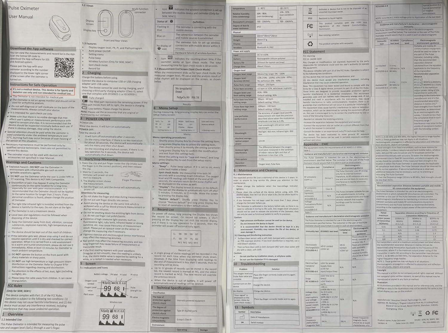 Oxímetro Recargable con Bluetooth Vibeat S6W – Monitor de Oxígeno y Pulso con App 📲💓 - Imagen 9