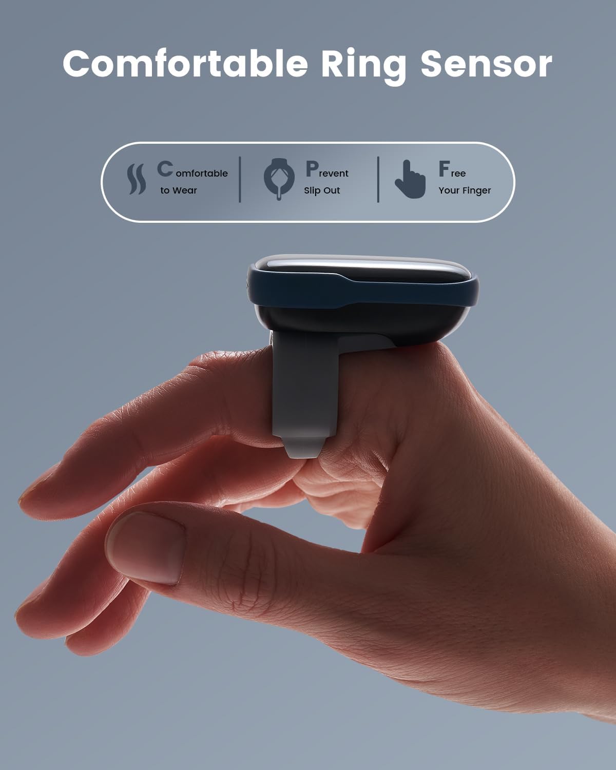 Oxímetro de pulso portátil con Bluetooth y notificación sonora 🔋📲🖤 - Imagen 2