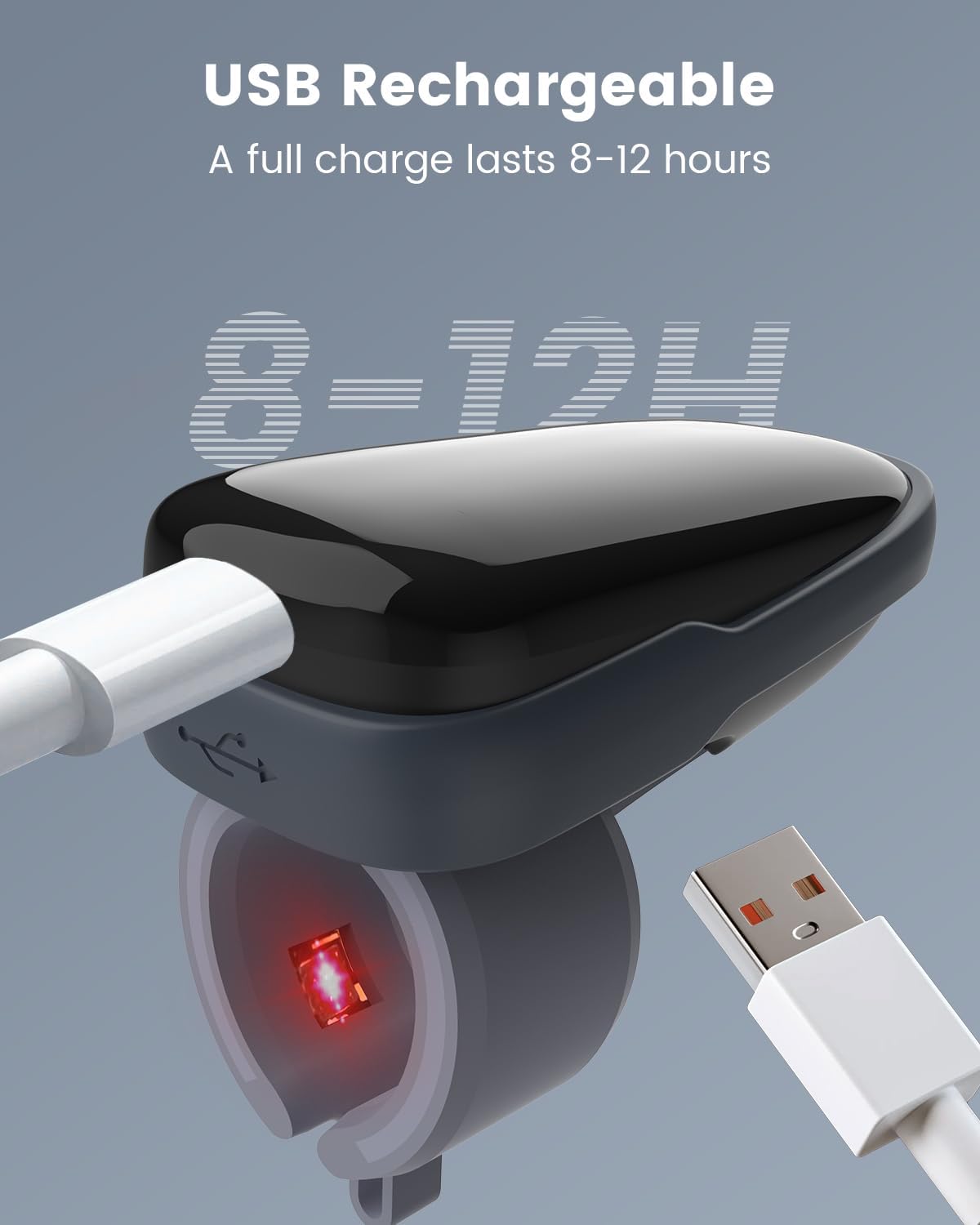 Oxímetro de pulso portátil con Bluetooth y notificación sonora 🔋📲🖤 - Imagen 5