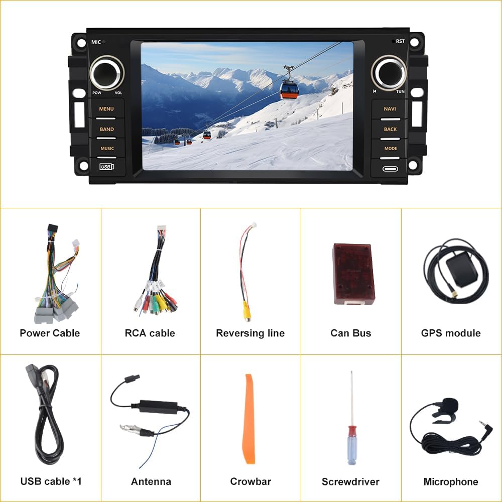 Pantalla Android 13 para Jeep Wrangler JK con CarPlay y Android Auto 7 pulgadas 🚙📱✨ - Imagen 6