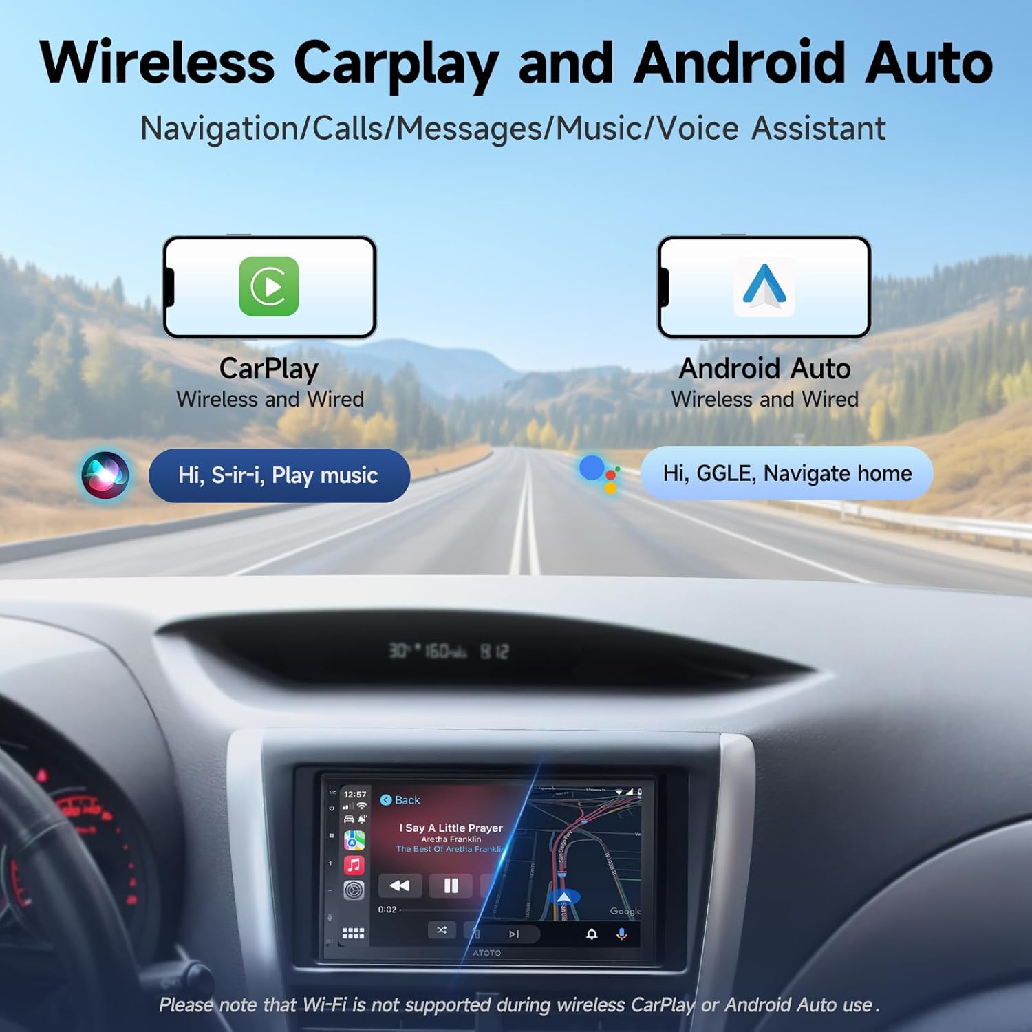 Pantalla Android ATOTO A5L 7” para Carro con CarPlay/Android Auto, GPS, AI 🧠🚗 - Imagen 5