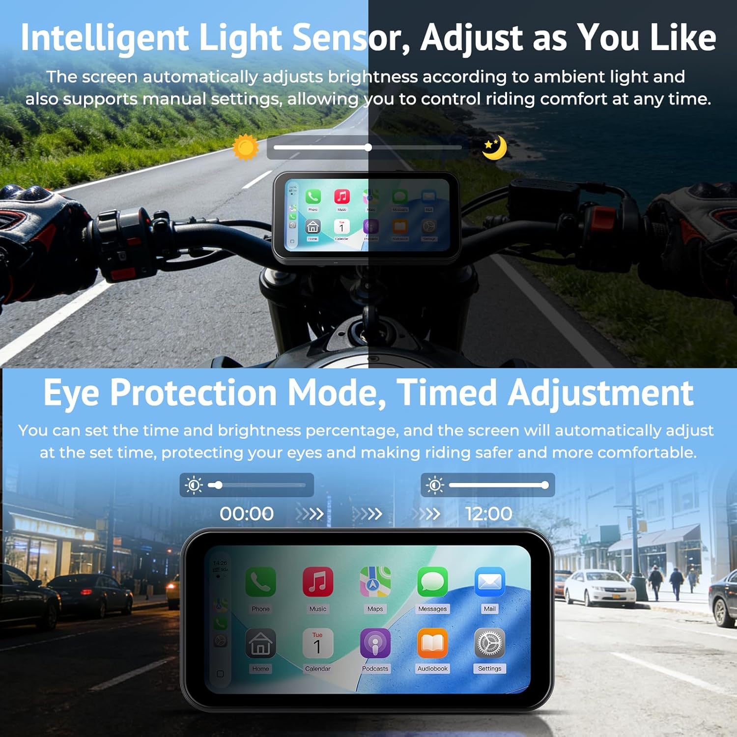 Pantalla CarPlay y Android Auto inalámbrica 6.25 pulgadas para moto, TPMS, IP67, GPS, Bluetooth, fácil instalación 🚦 - Imagen 7