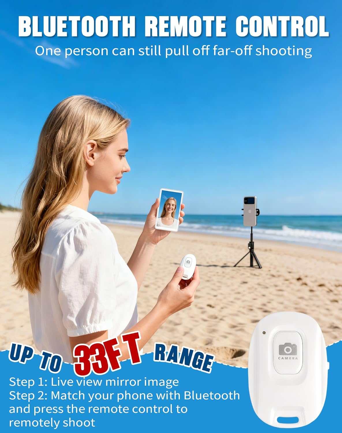 Pantalla Selfie Magnética con Control Bluetooth 📸 Monitor Inalámbrico 1080P para iPhone y Android - Imagen 3