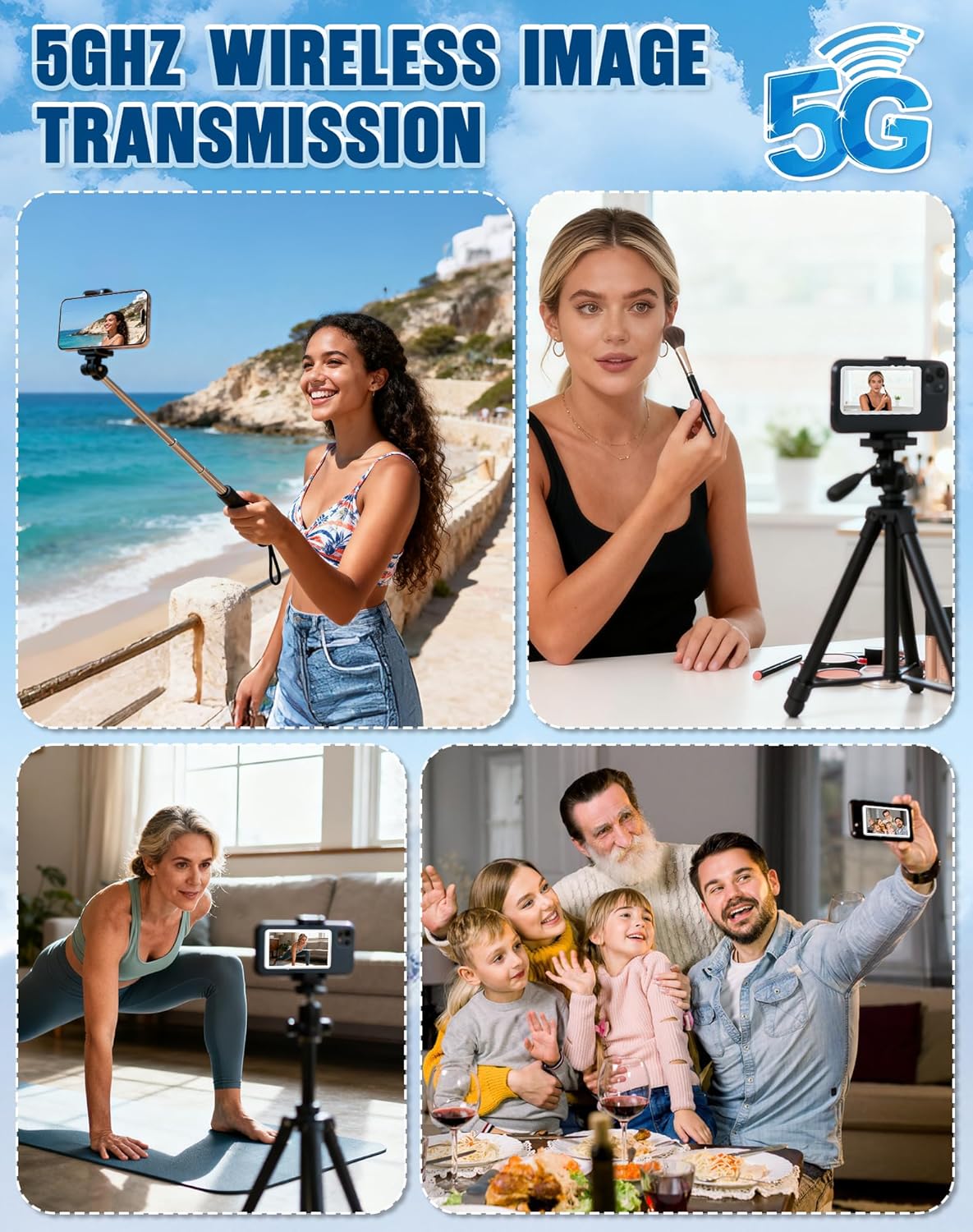 Pantalla Selfie Magnética con Control Bluetooth 📸 Monitor Inalámbrico 1080P para iPhone y Android - Imagen 5