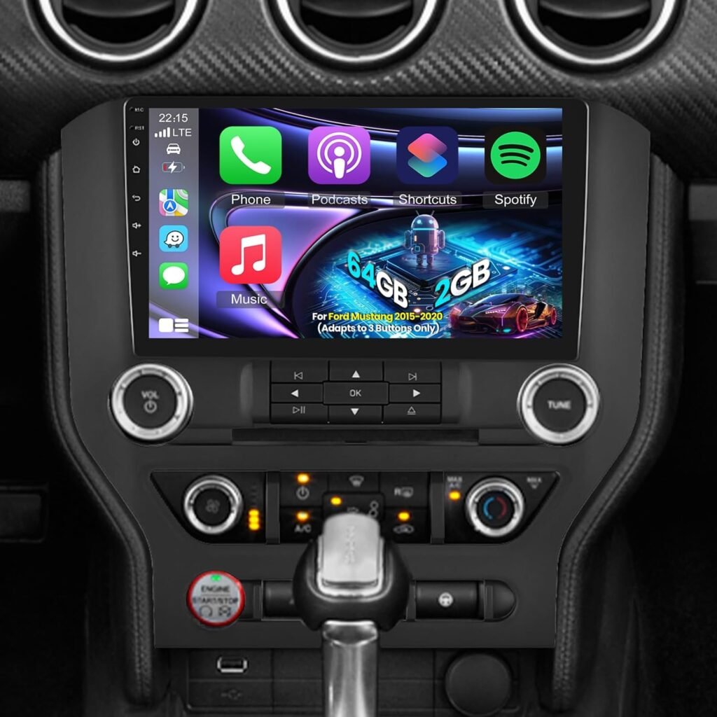 Radio Android con pantalla táctil de 9 pulgadas para Ford Mustang 2015 a 2020 🐎📱