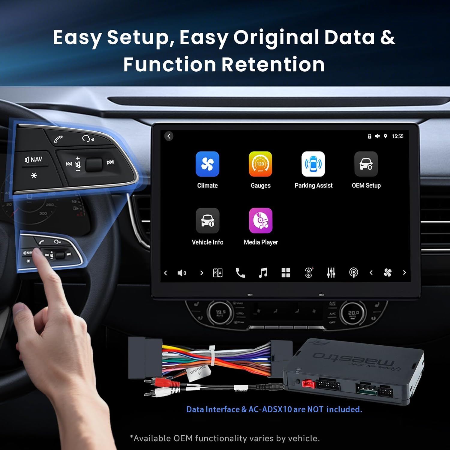 Radio Android para carro con pantalla flotante QLED de 12.95 pulgadas, CarPlay y Android Auto 🚗✨ - Imagen 3