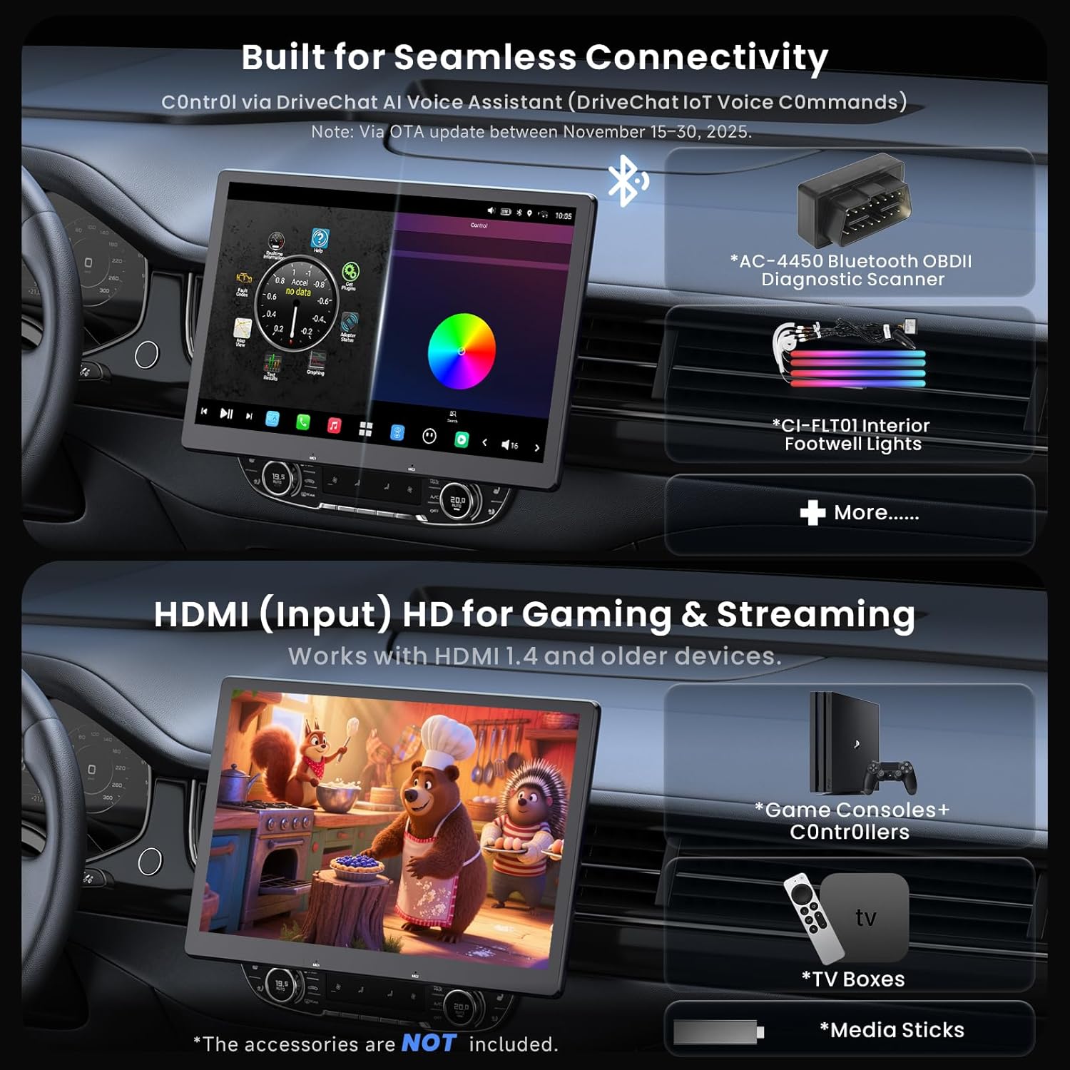 Radio Android para carro con pantalla flotante QLED de 12.95 pulgadas, CarPlay y Android Auto 🚗✨ - Imagen 6