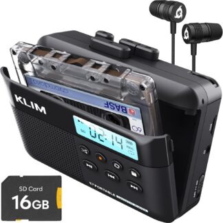 Reproductor portátil de casetes con conversión a MP3 y audífonos incluidos 🎶📼