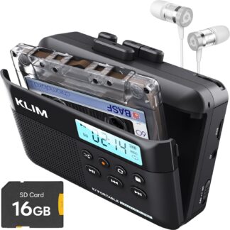 Reproductor portátil de casetes con conversión a MP3 y batería recargable 🎶