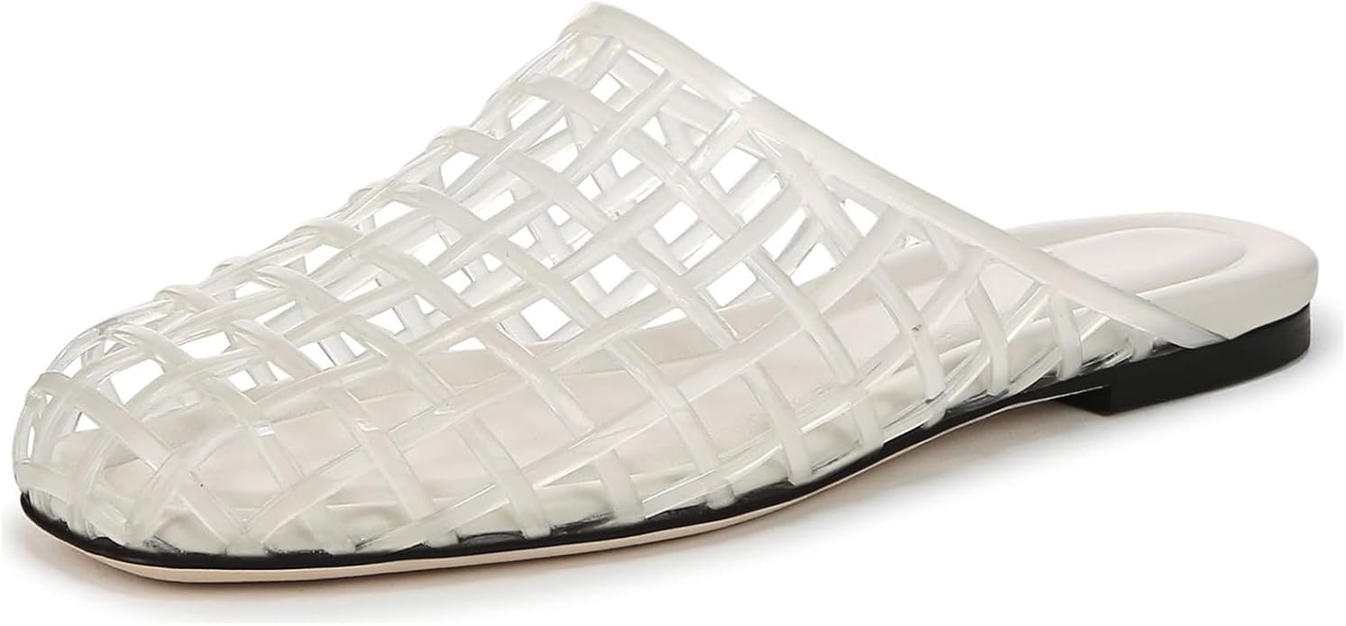 Sandalias tipo jelly para mujer transparentes y cómodas – Estilo playero con punta cerrada 🤍🩴 - Imagen 3