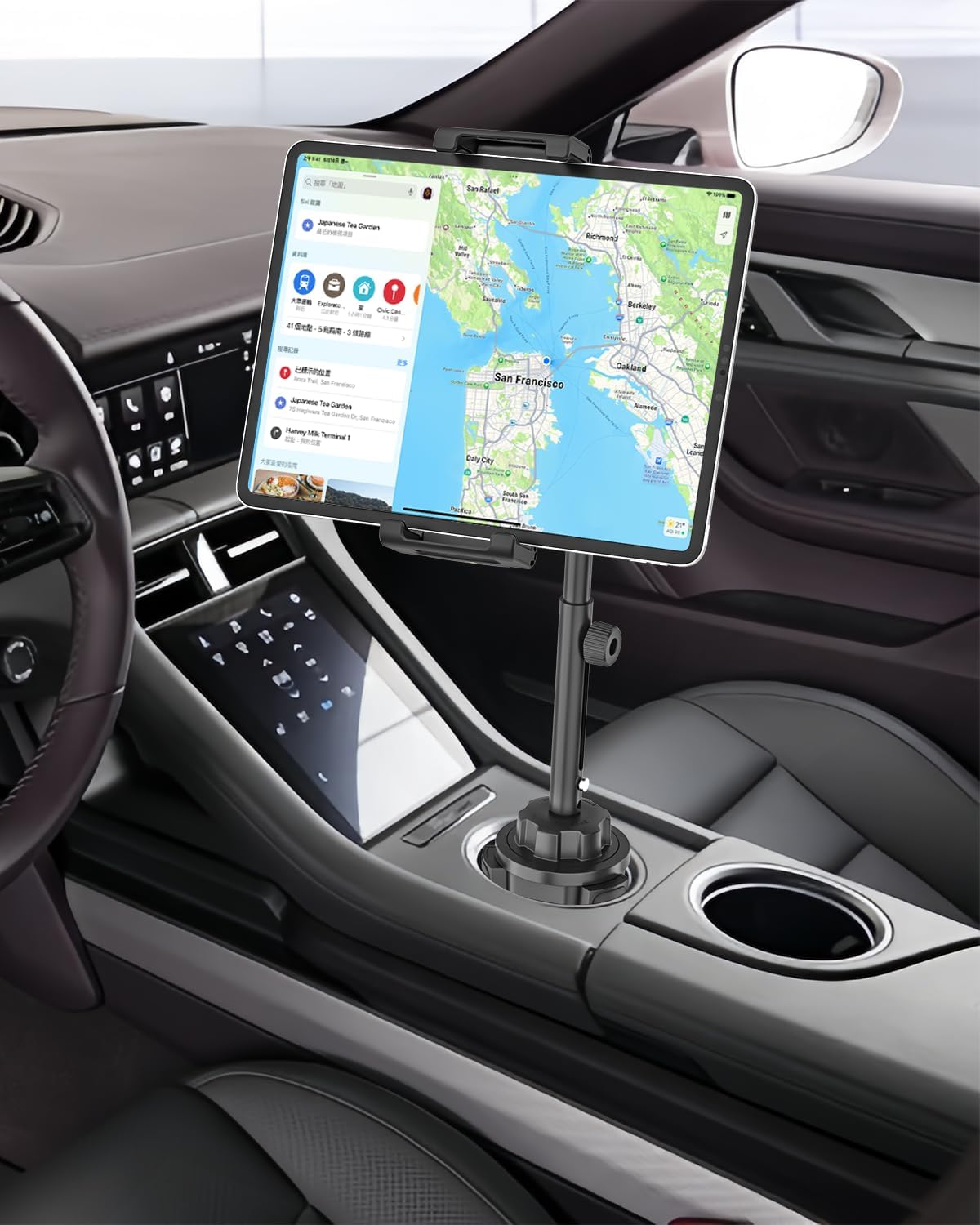 Soporte para Tablet en Portavaso de Carro (Altura Ajustable 16") - Imagen 3