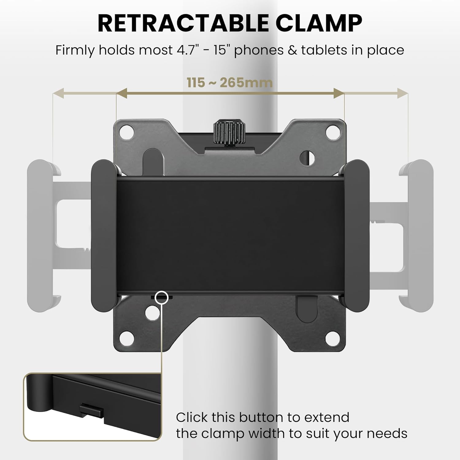 Soporte Universal para Tablet en Poste o Columna con Abrazadera Ajustable 📱 - Imagen 5
