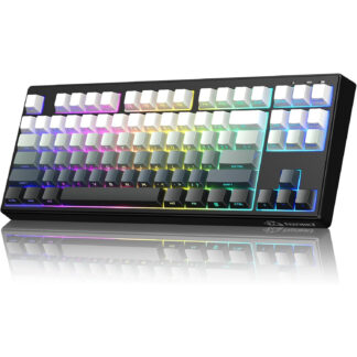 Teclado Gamer Inalámbrico 87 Teclas RGB, 4000mAh, Bluetooth/2.4G/USB-C, Silencioso, Negro Gradiente 🖥️