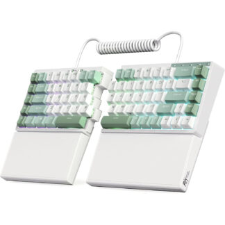 Teclado Mecánico Ergonómico Dividido RKS70 75% RGB Inalámbrico/Bluetooth/USB-C con Reposa Muñecas y Macros ⚡