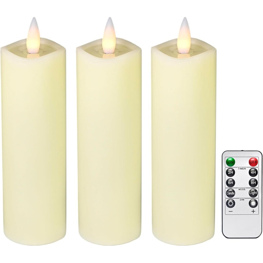 Velas LED sin llama con efecto realista y control remoto – Set de 3 🕯️✨