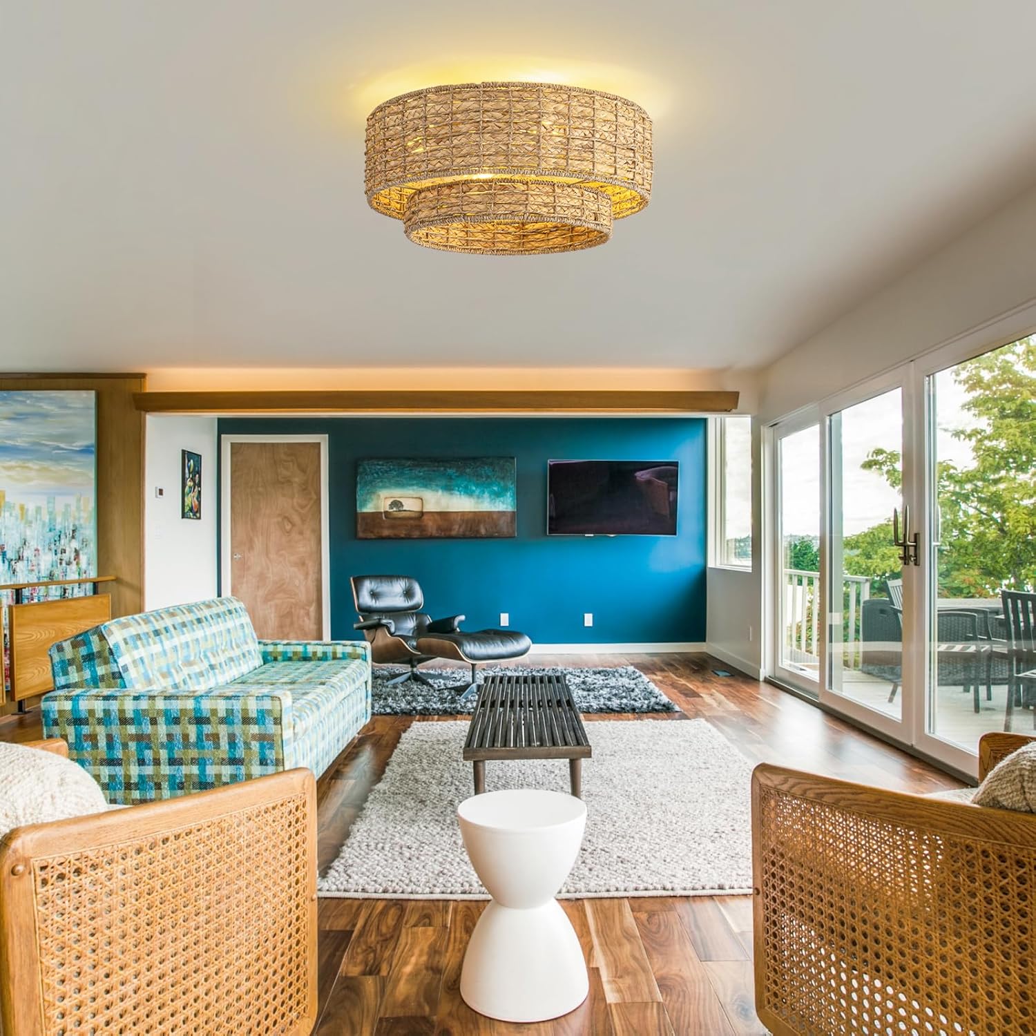Ventilador de Techo Boho Enrejado con Luz y Control Remoto 🌿💡 - Imagen 8