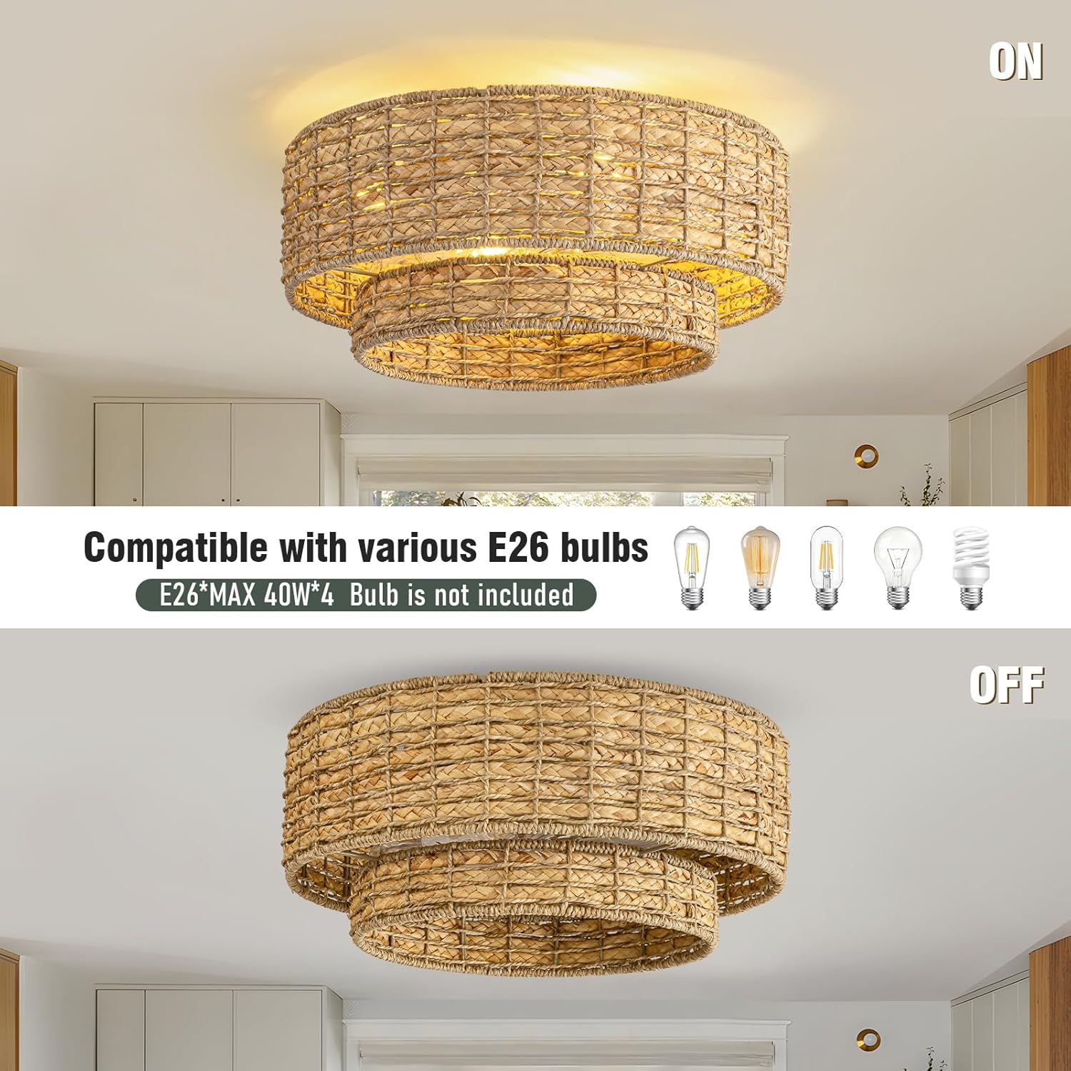 Ventilador de Techo Boho Enrejado con Luz y Control Remoto 🌿💡 - Imagen 9