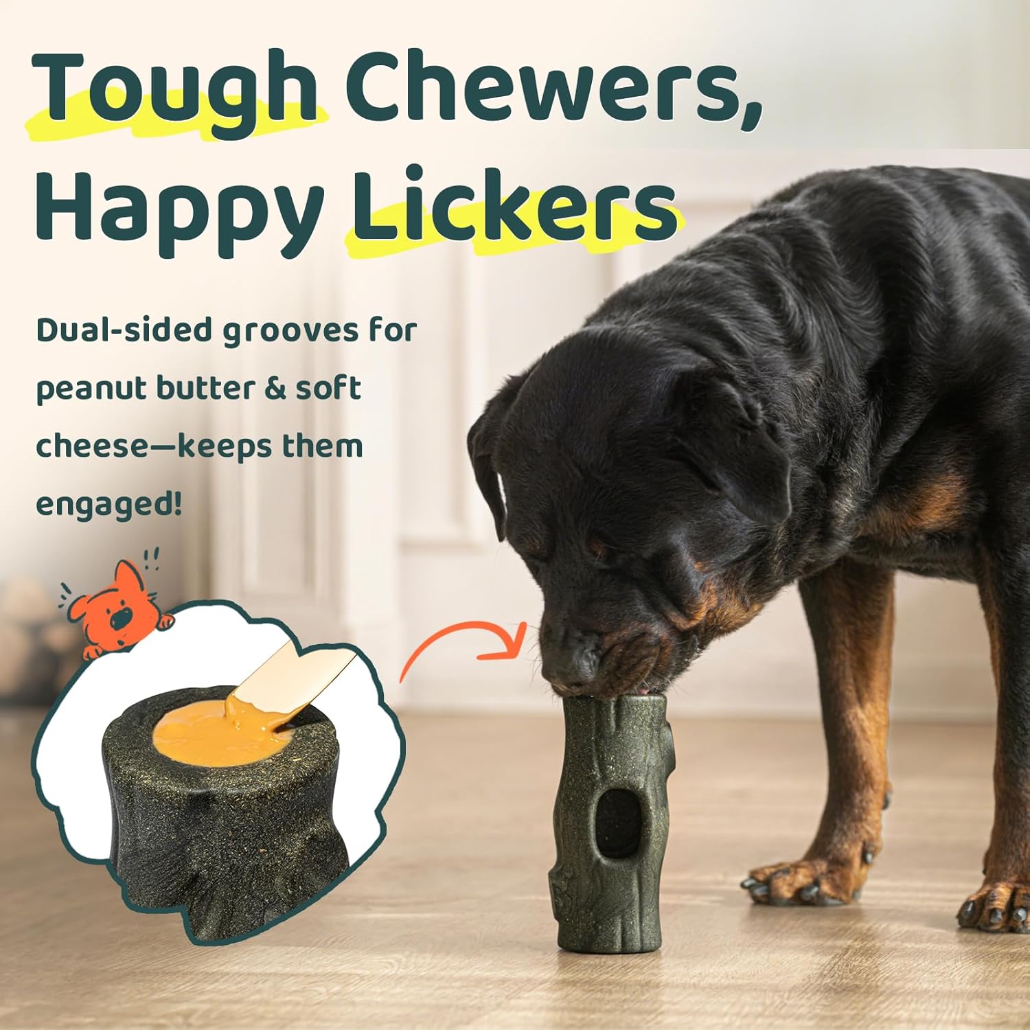 Juguete Interactivo para Perros Grandes con Vasos Congelables Antiestrés 🐶🦴 - Imagen 4