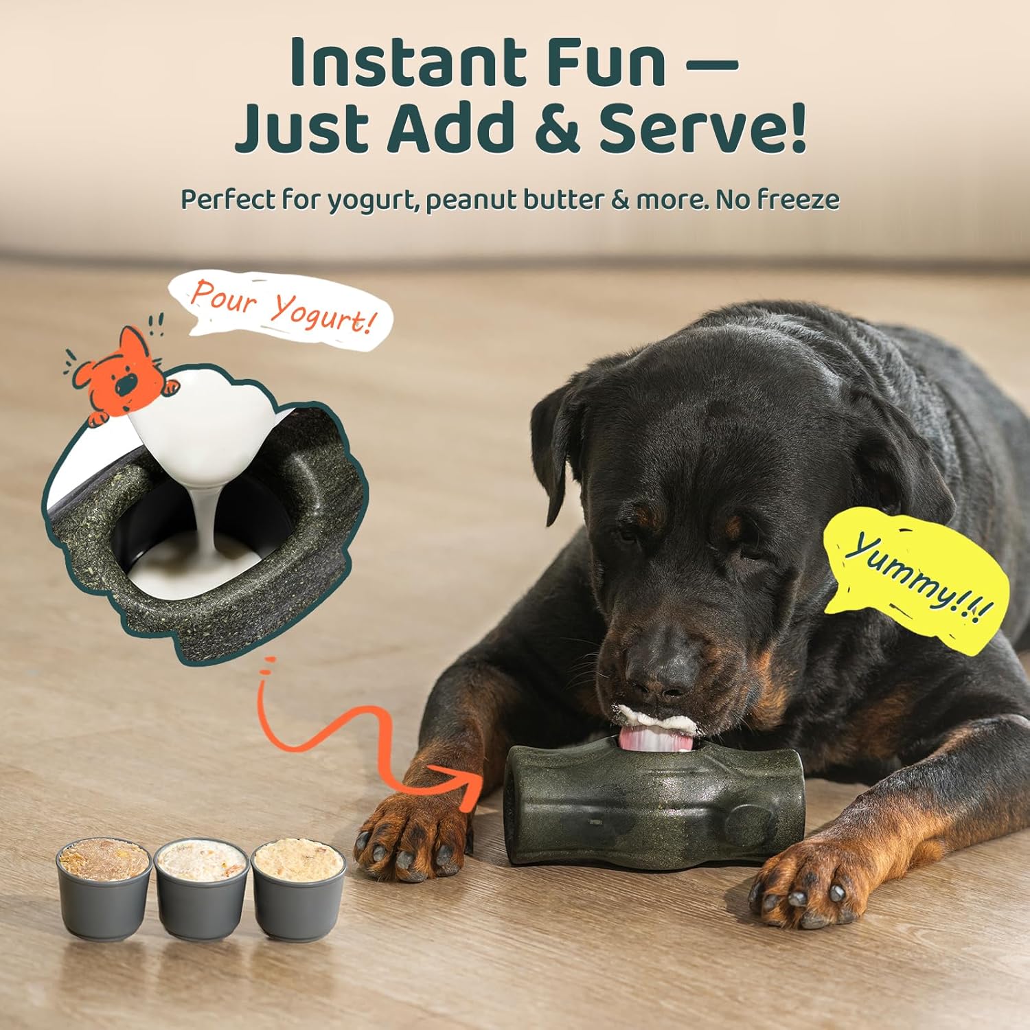 Juguete Interactivo para Perros Grandes con Vasos Congelables Antiestrés 🐶🦴 - Imagen 5