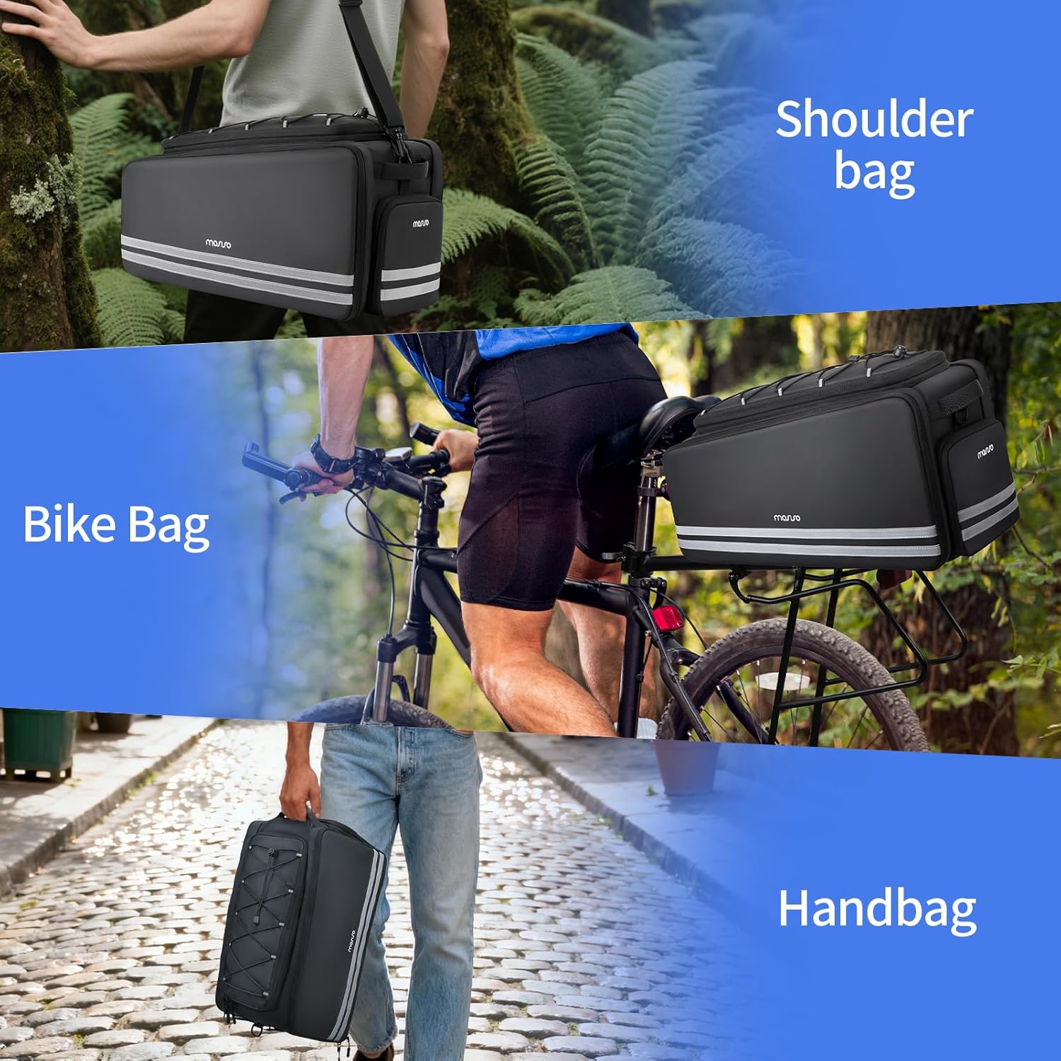 Bolsa para Bicicleta con Panniers y Cubierta de Lluvia 🌧️ - Imagen 8