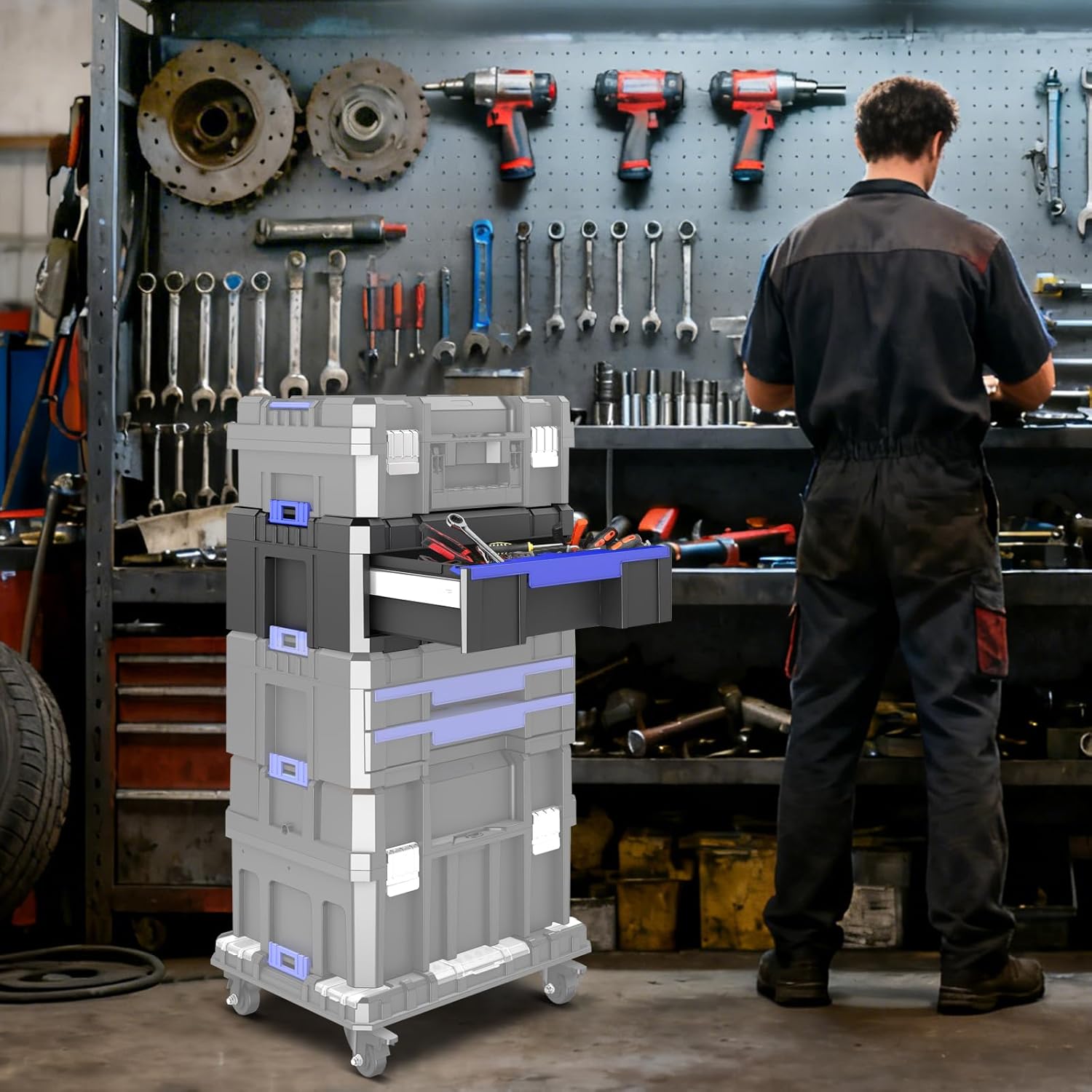 Caja de Herramientas Modular de 18 Pulgadas con Cajón - Imagen 5