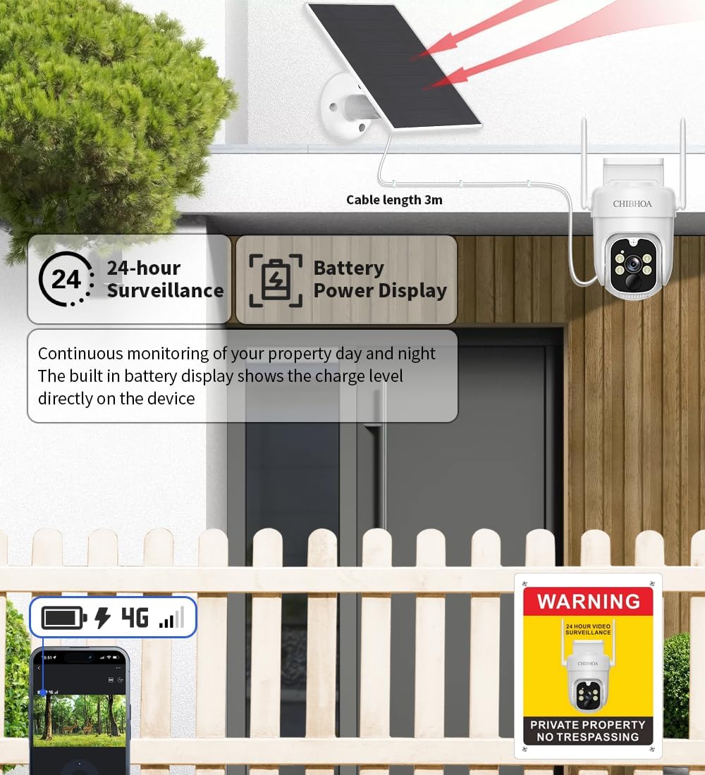 Cámara de Seguridad Solar 4G LTE - Sin WiFi, Visión Nocturna 2K 🌙 - Imagen 6