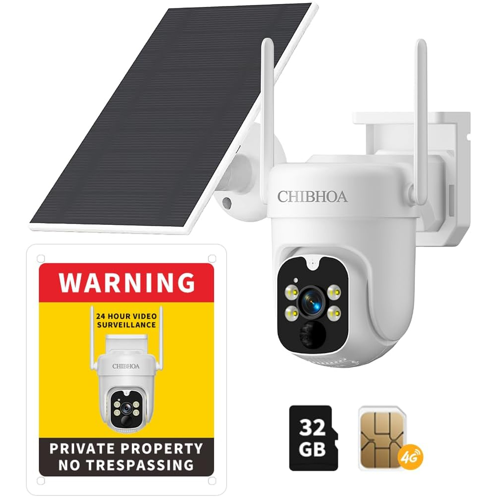 Cámara de Seguridad Solar 4G LTE - Sin WiFi, Visión Nocturna 2K 🌙