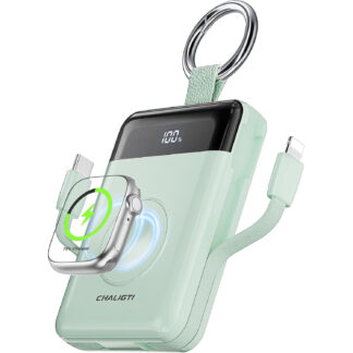 Cargador Portátil 5000mAh con Cables Integrados y Carga Rápida ⚡