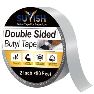 Cinta Selladora de Butilo Doble Cara 2 x 90 pies - Resistente al Agua y Clima