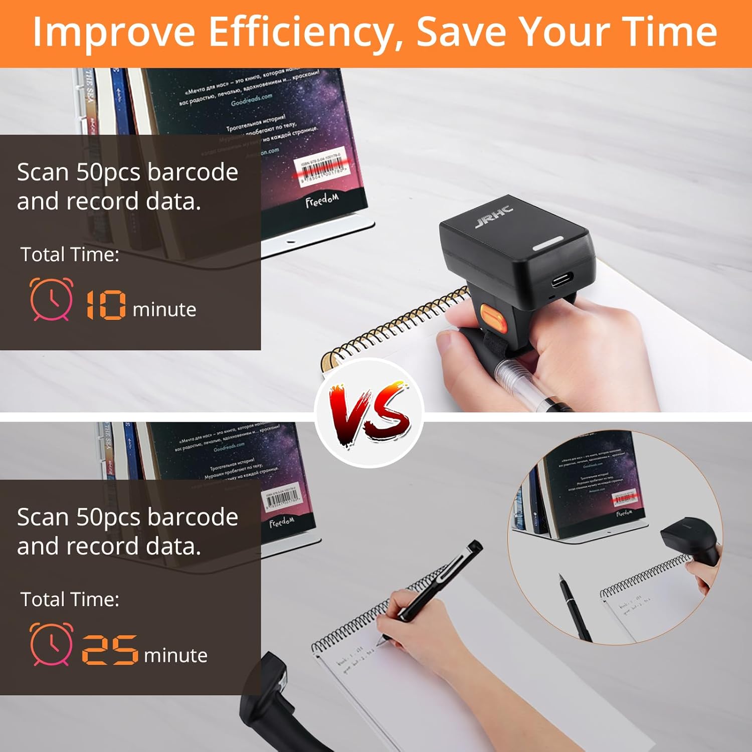Escáner de Código de Barras Bluetooth 2D Anillo QR - Imagen 5