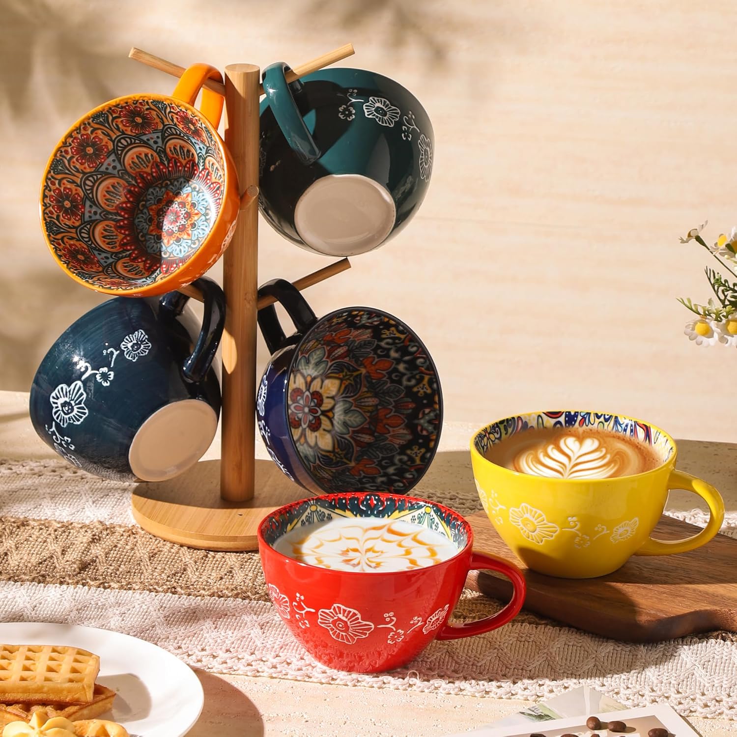 Juego de Tazas de Café Boho de 6 Piezas ☕🍺 - Imagen 2