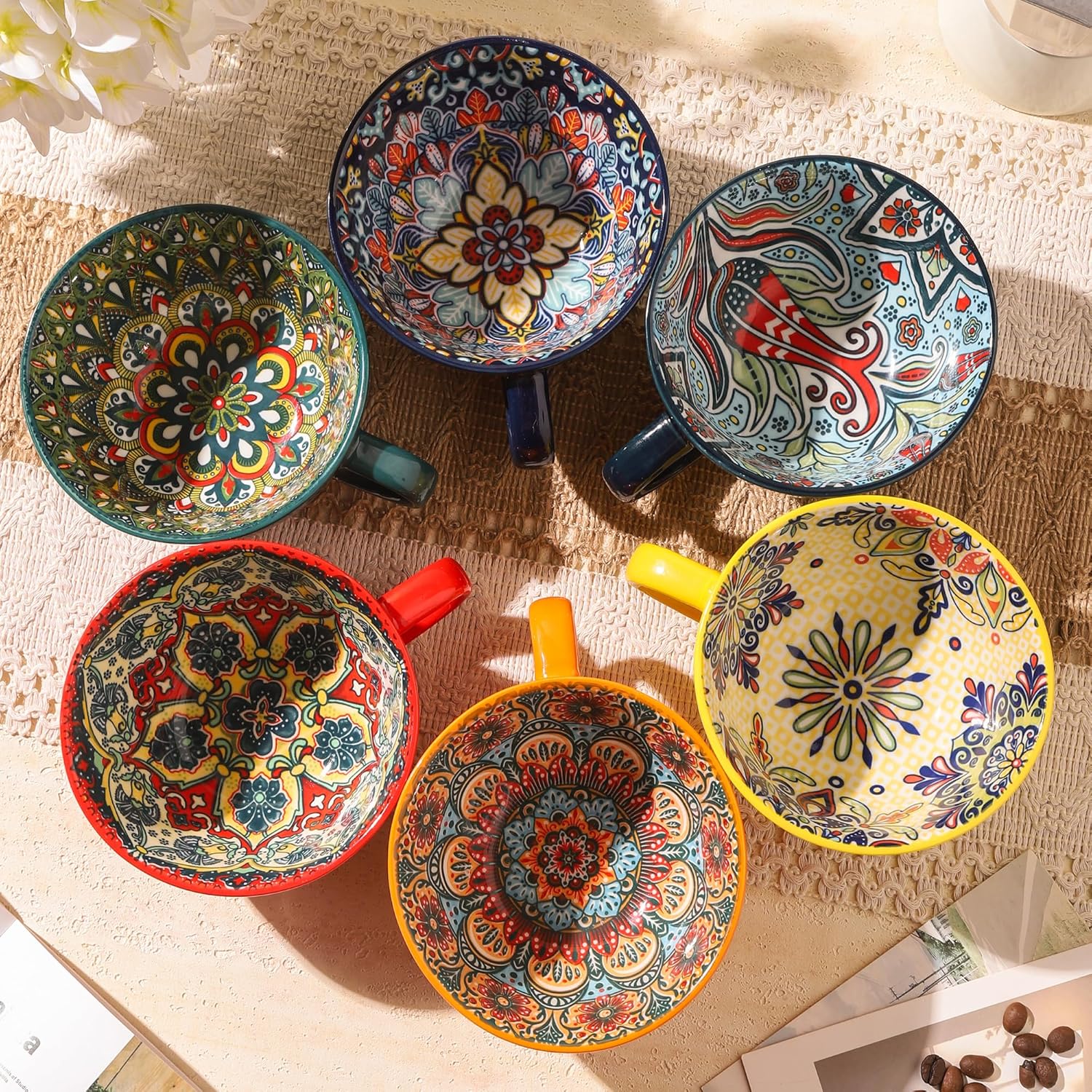 Juego de Tazas de Café Boho de 6 Piezas ☕🍺 - Imagen 5