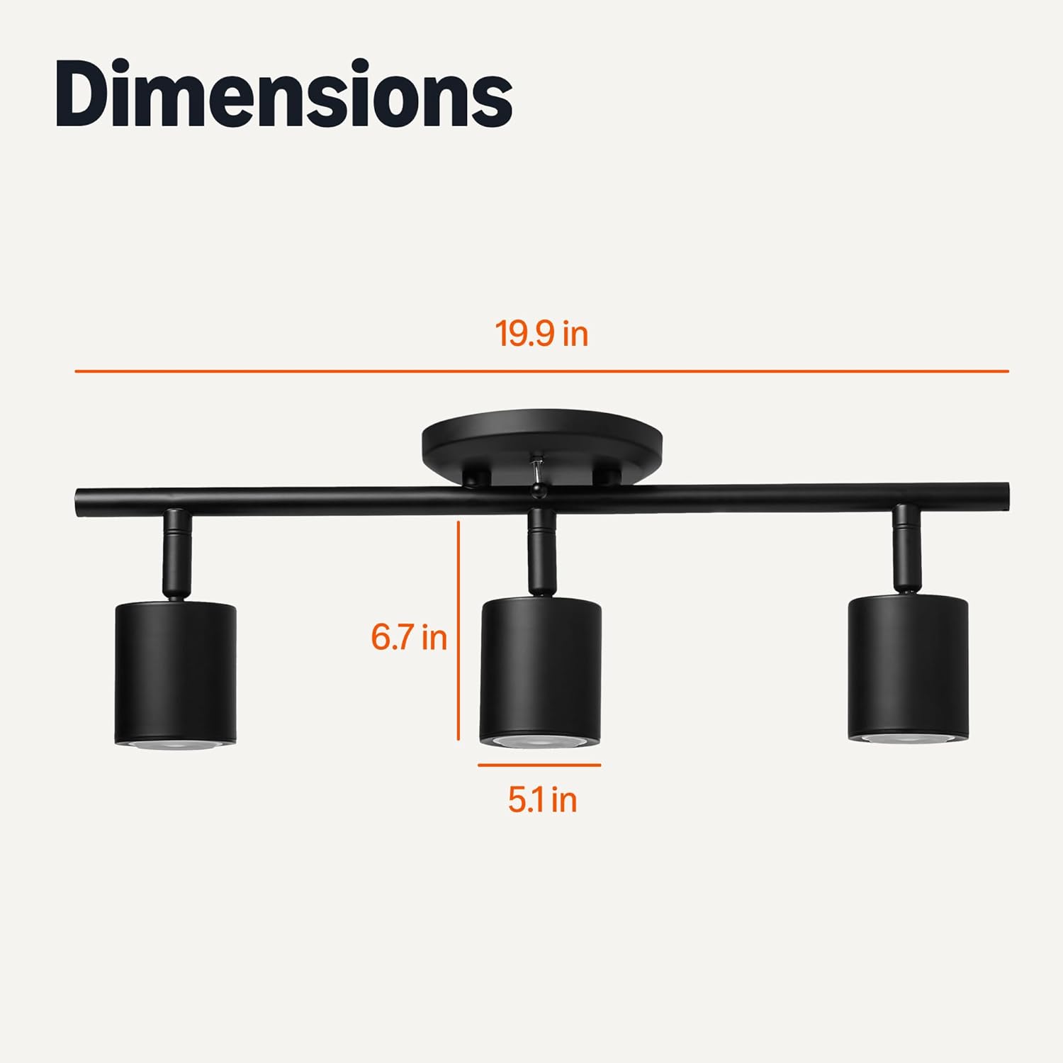 Kit de Iluminación de Riel de 3 Luces Amazon Basics - Imagen 2