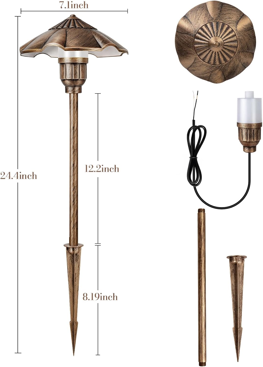 Luces de Paisaje de Bajo Voltaje, 5W, 12-24V AC/DC, IP65 Impermeable - Imagen 6