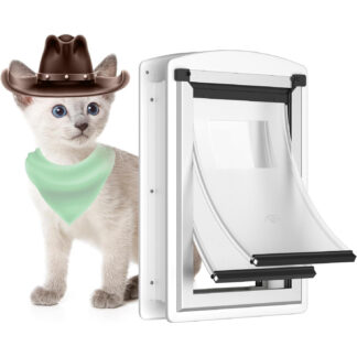 Puerta para Gatos y Perros Pequeños de Acero Inoxidable 🐾