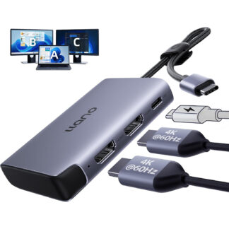Adaptador HDMI USB-C a Doble Pantalla 4K