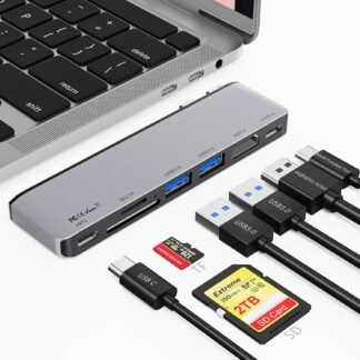 Adaptador USB C para MacBook, 7 en 2 Multiport