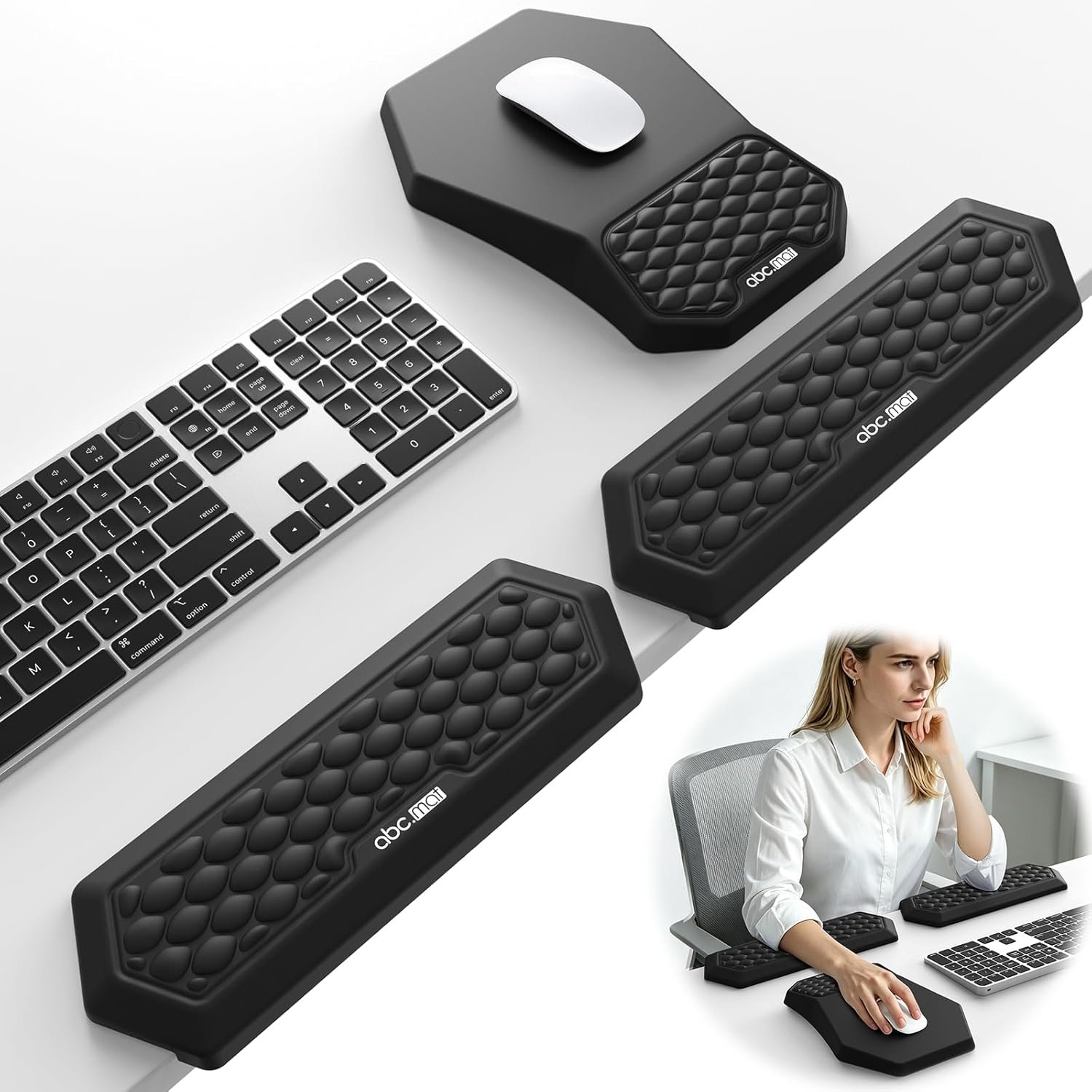 Almohadillas de Codo en Forma de L y Alfombrilla de Ratón Ergonómica 🖱️