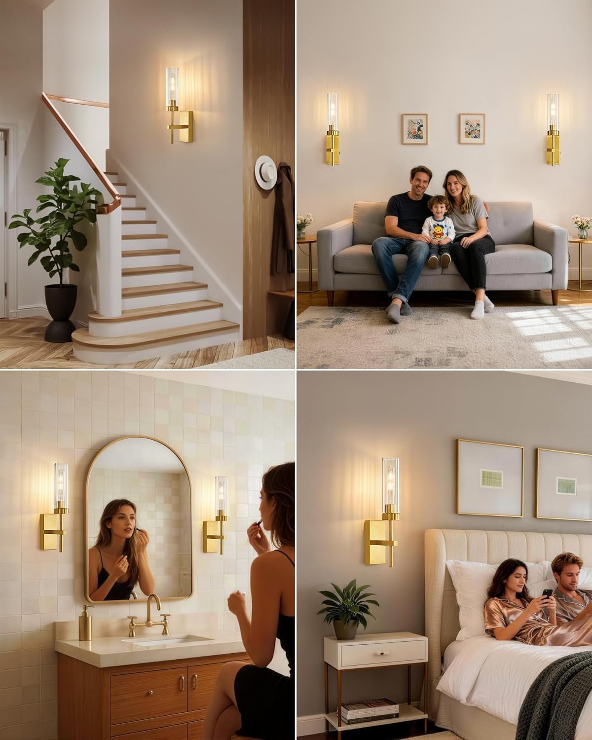 Apliques de Pared Inalámbricos Modernos Dorados - Imagen 7