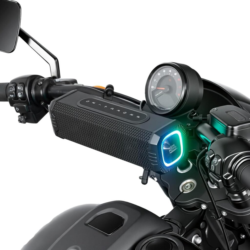 Barra de Sonido para Moto KEMIMOTO con Luces RGB y Bluetooth